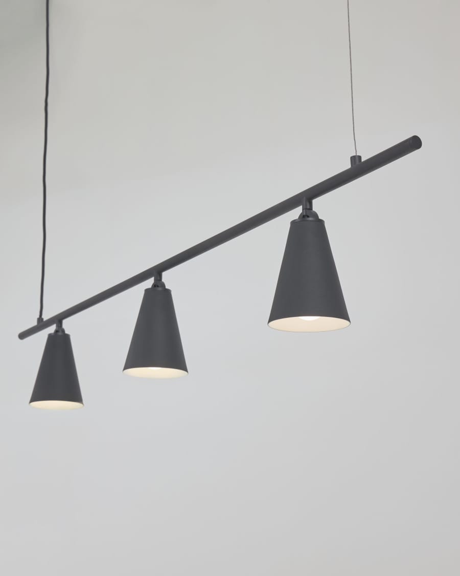 Genara metal ceiling light with black painted finish