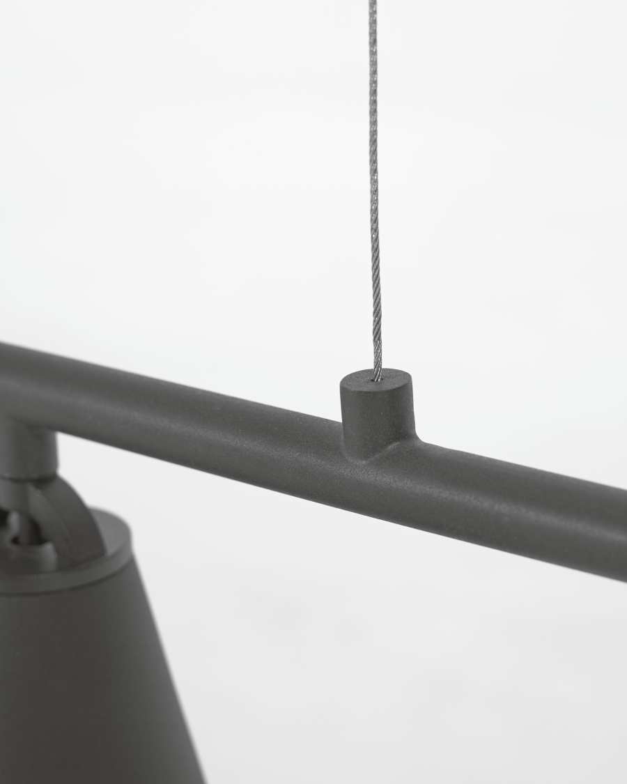 Genara metal ceiling light with black painted finish