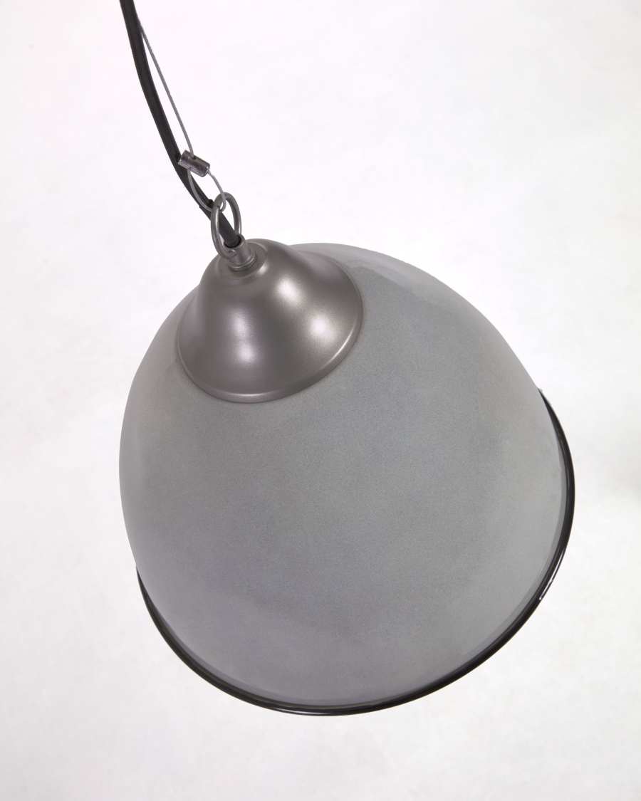 Neus Deckenlampe aus Metall mit grauem Finish