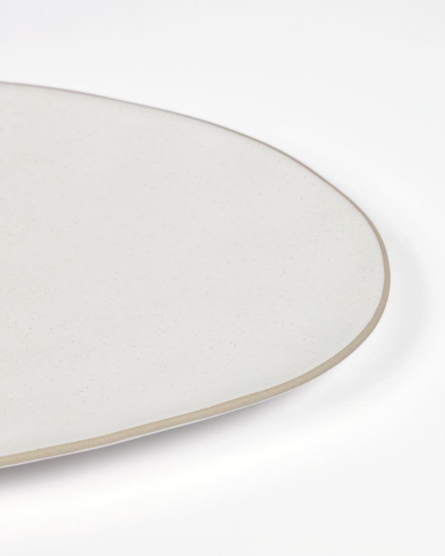 Ryba set of 2 brown and white porcelain dishes