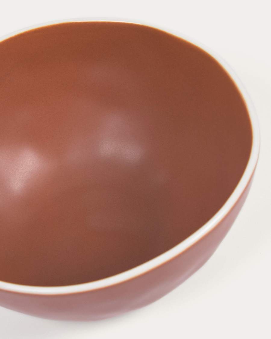 Rin bowl in brown ceramic