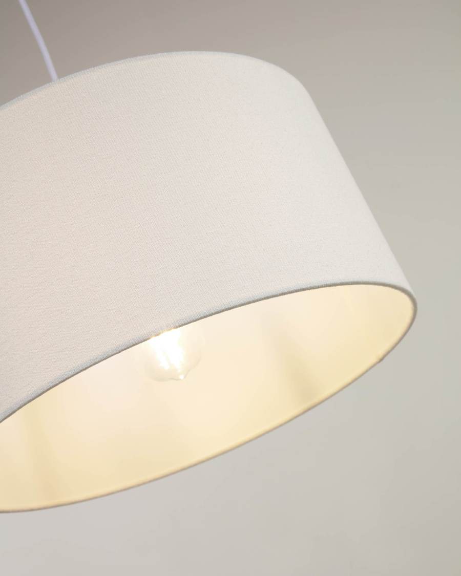 Abat-jour suspension Santana bouclette blanc Ø 40 cm