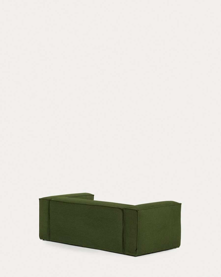 Sofá Blok 2 plazas pana gruesa chaise longue derecho verde 240 cm FSC Mix Credit