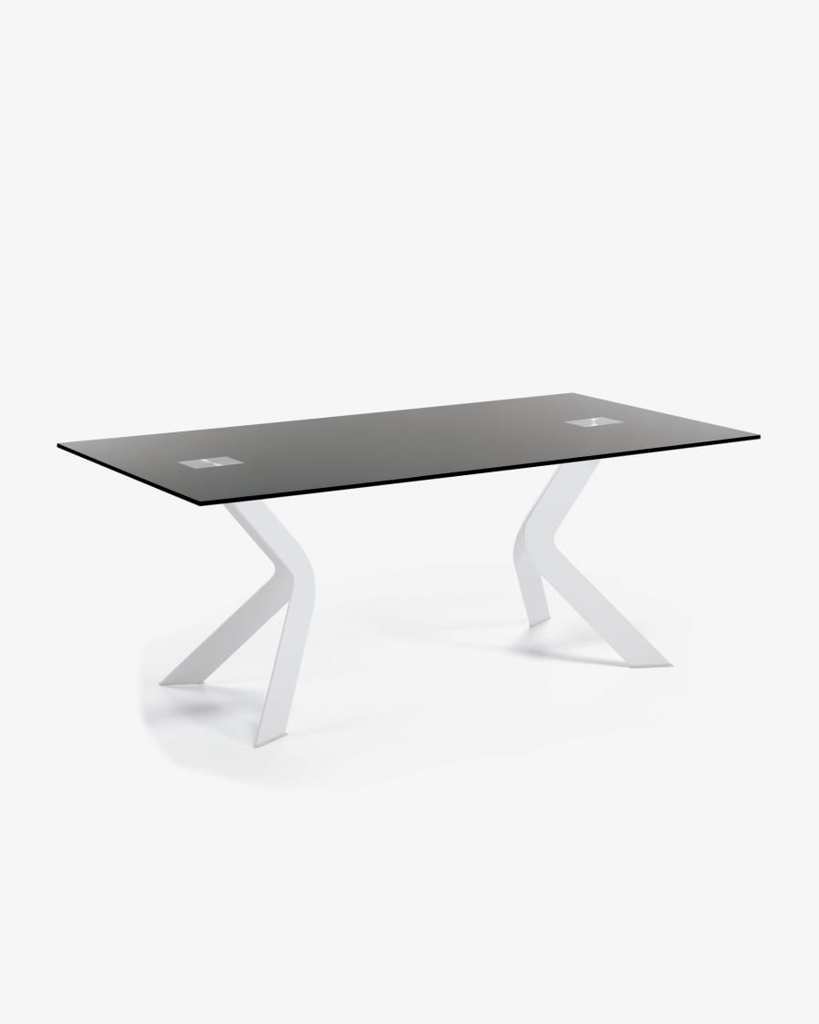 Westport table 180x90 cm, black and white
