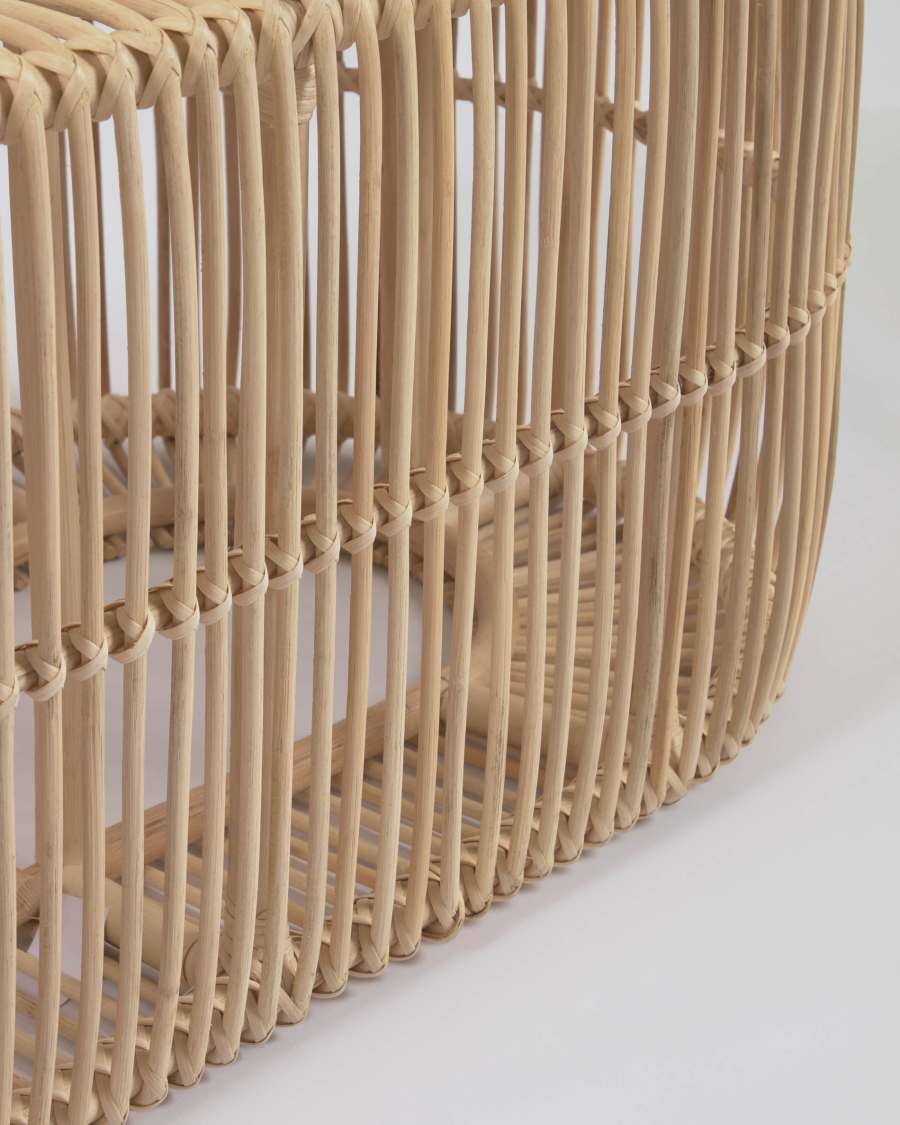 Lael coffee table in rattan with natural finish Ø 110 x 60 cm