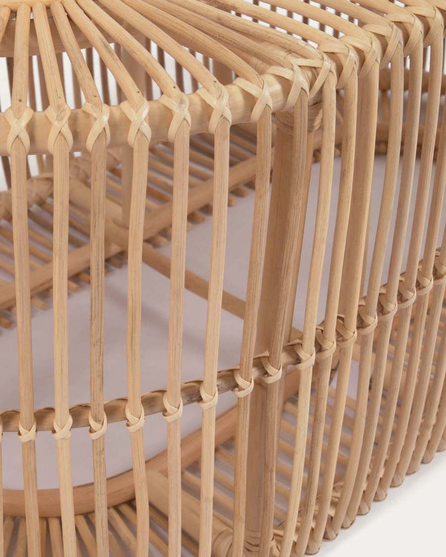 Lael coffee table in rattan with natural finish Ø 110 x 60 cm
