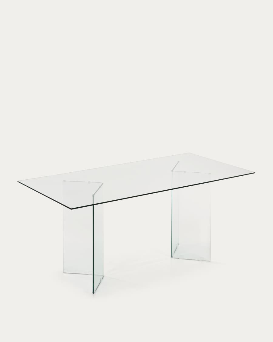 Tavolo Burano in vetro 180 x 90 cm