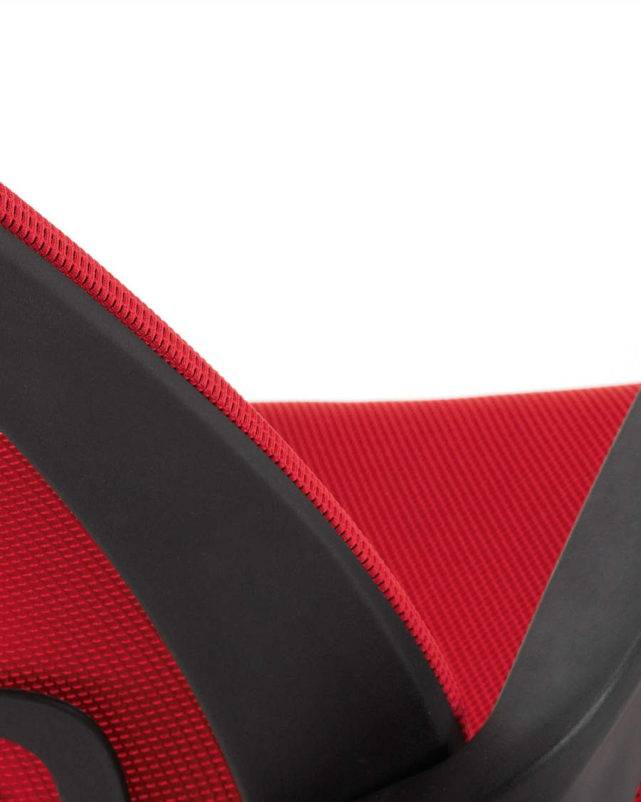 Rail desk chair, red