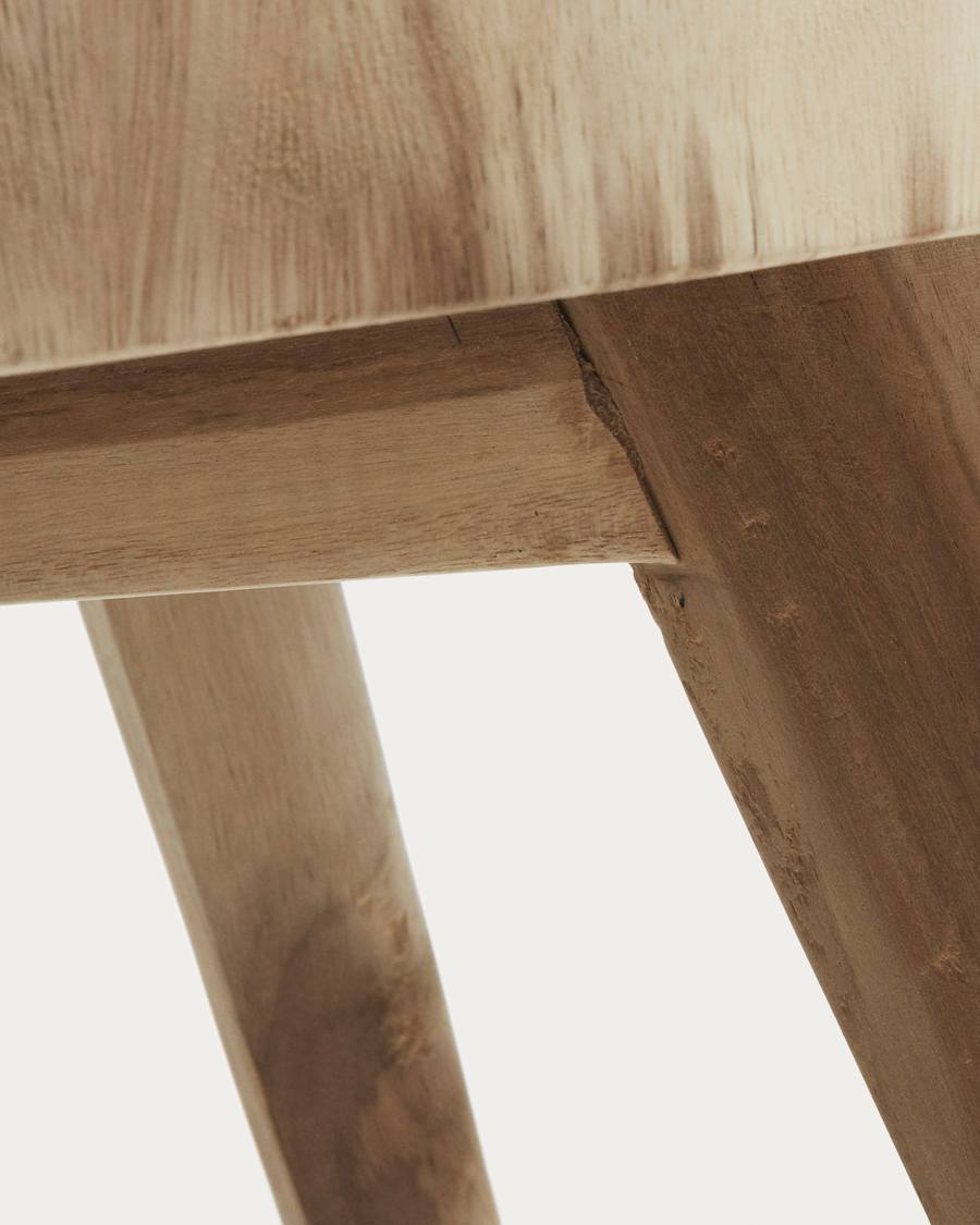 Tavolino Wellcres in legno massello di mungur Ø 65 cm