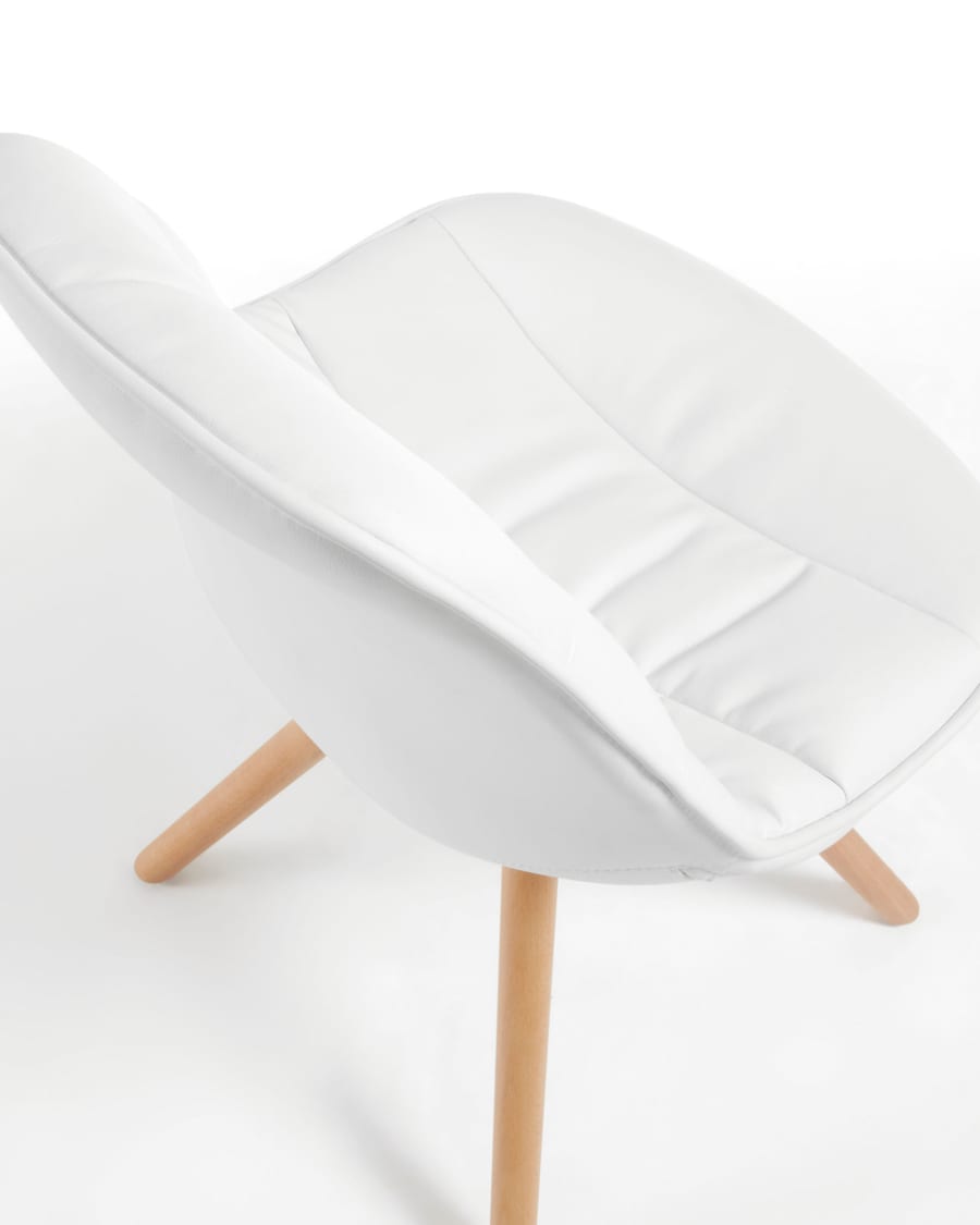 Silla Ralf acolchada, blanco