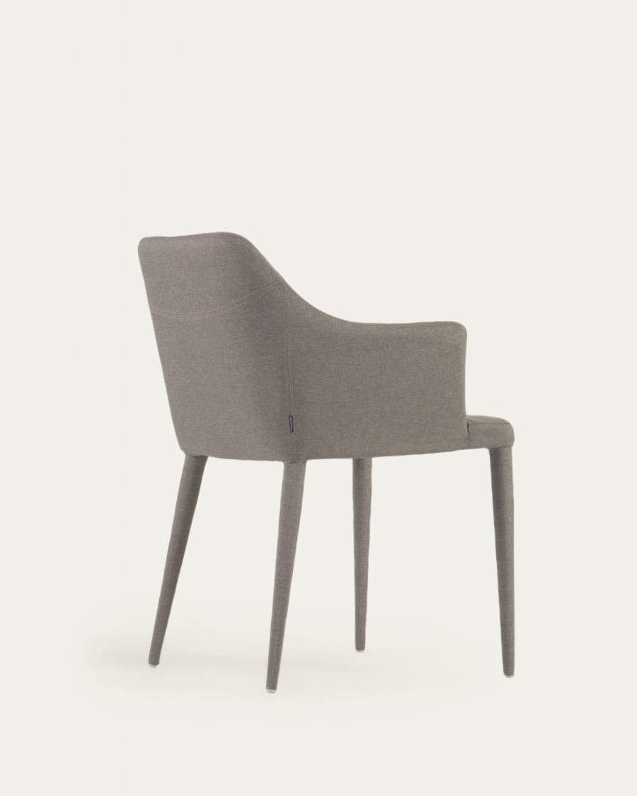 Croft light grey chair with fabric-covered legs