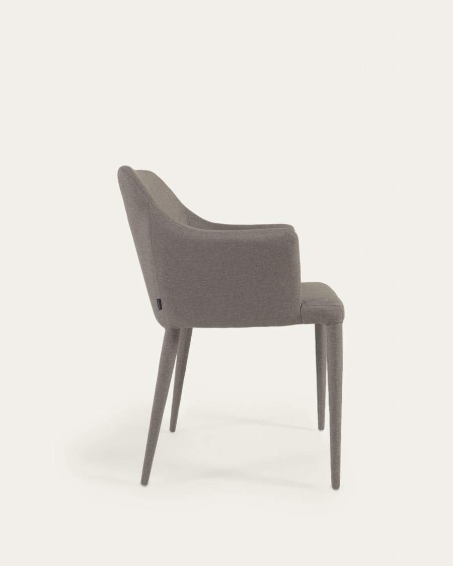 Croft light grey chair with fabric-covered legs
