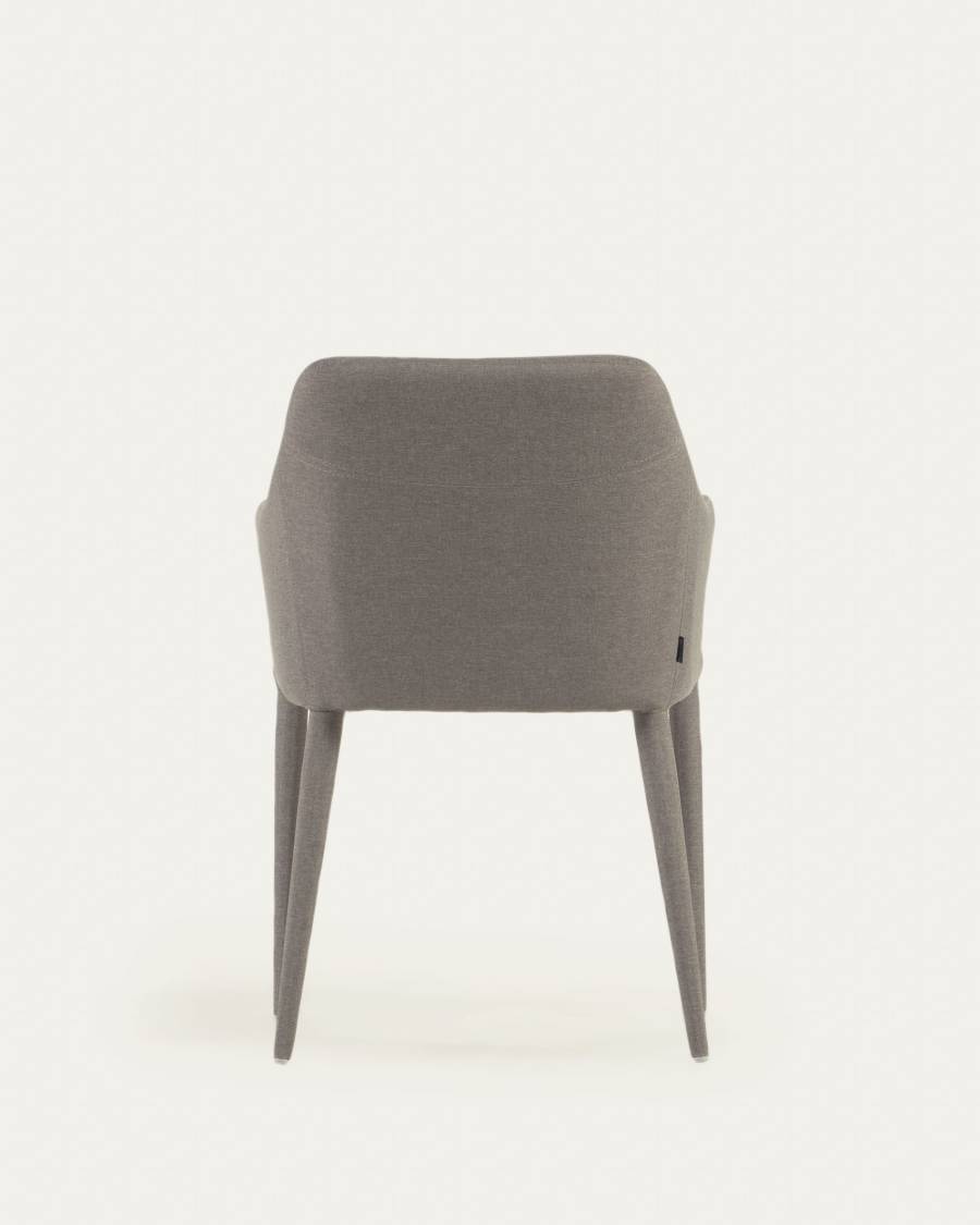Croft light grey chair with fabric-covered legs