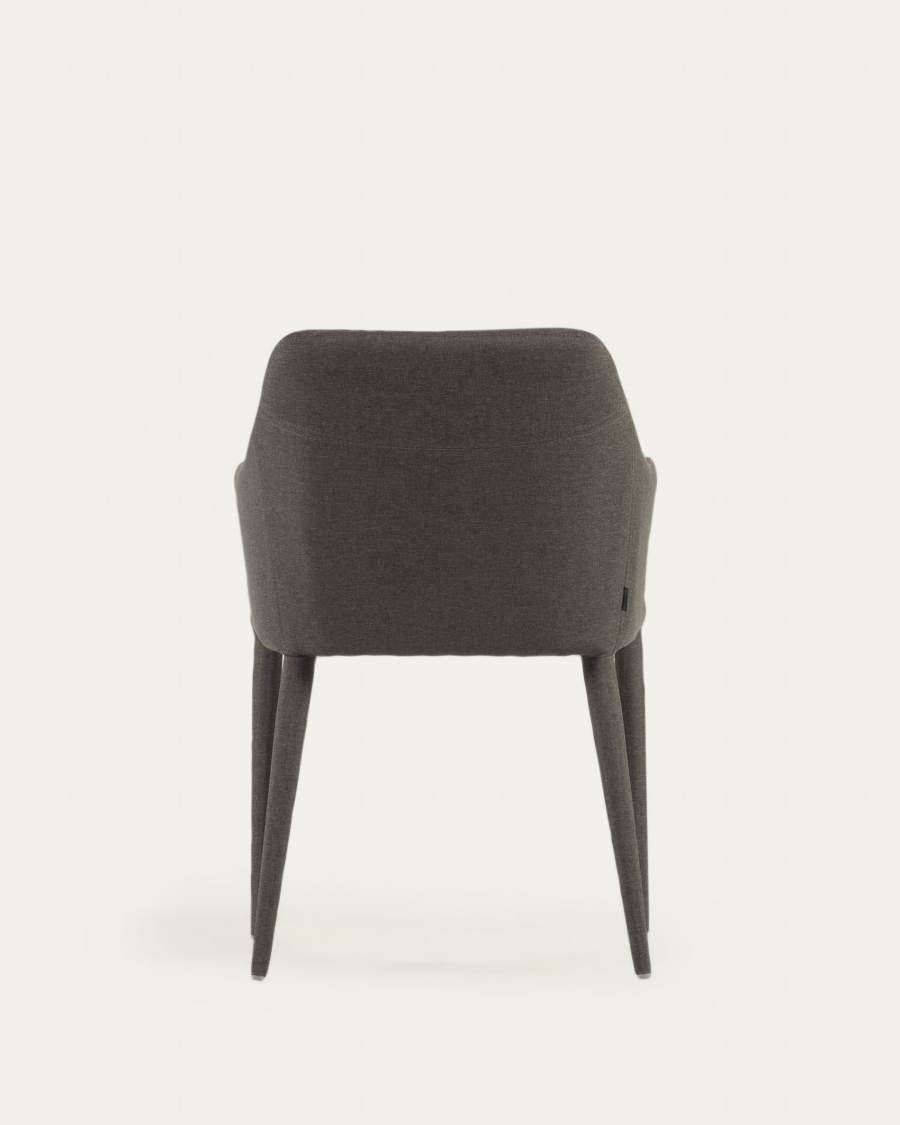 Croft dark grey chair with fabric-covered legs