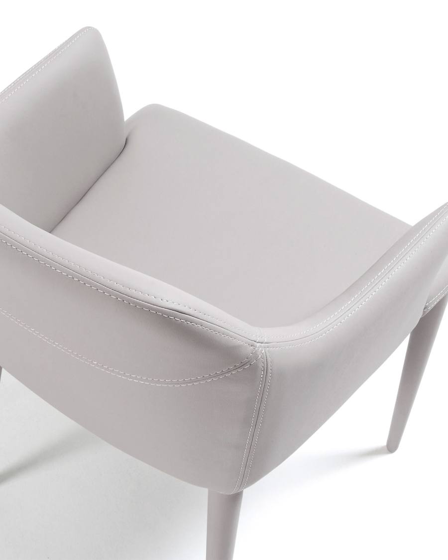 Sedia Croft in ecopelle beige