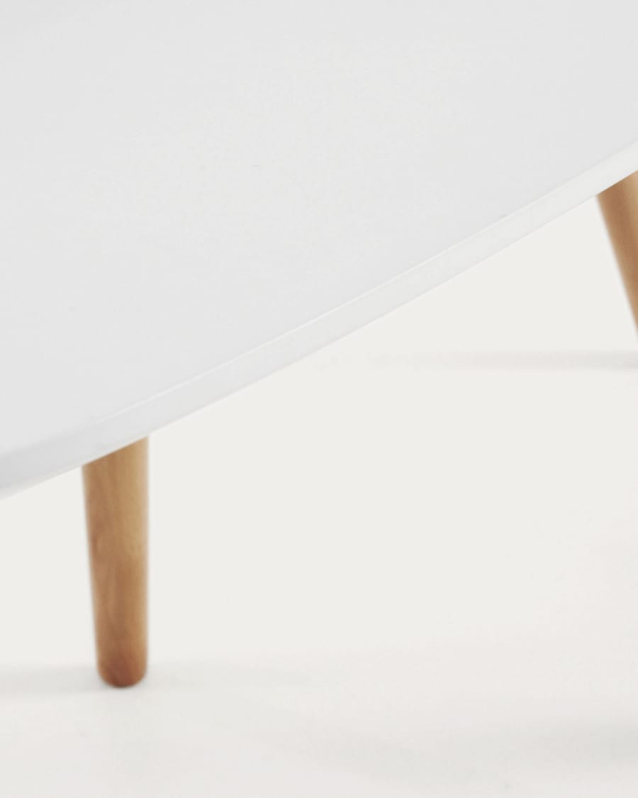 Lot de 2 tables d'appoint ovales Kirb blanc