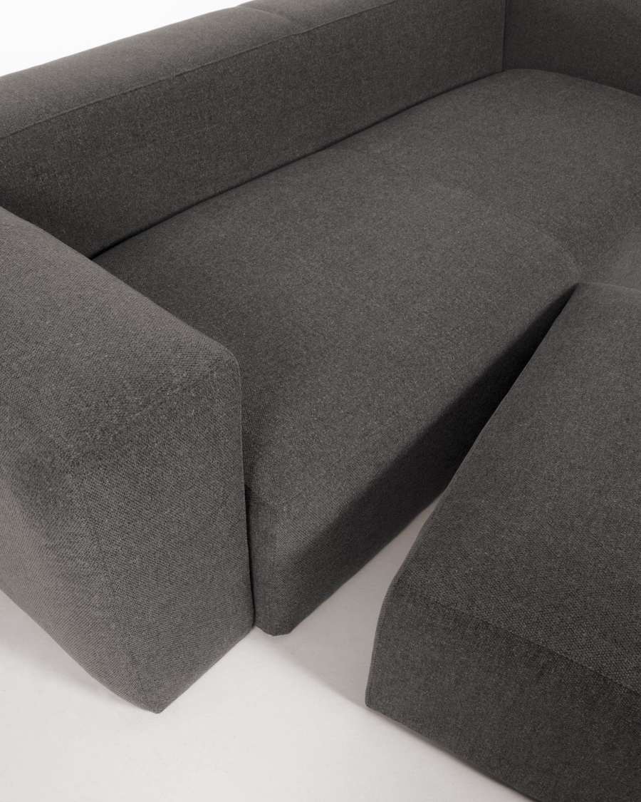 Blok Pouf grau 90 x 70 cm