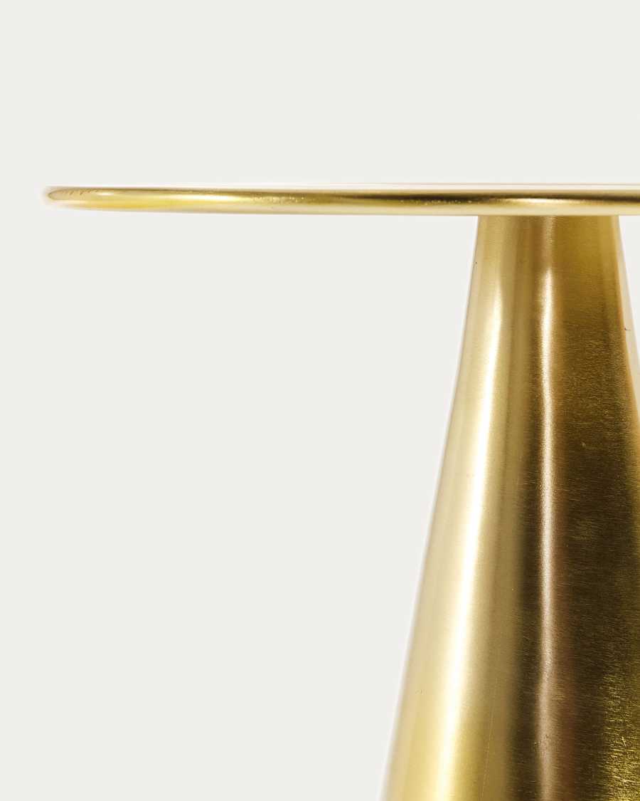 Rhet Beistelltisch aus Metall mit Finish in Gold Ø 39 cm