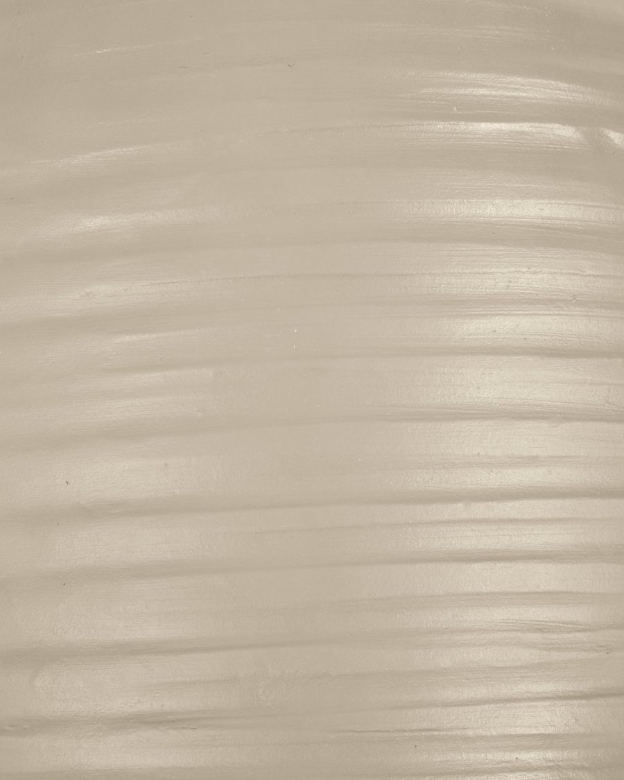 Sory set van 2 terracotta plantenpotten met grijze afwerking Ø 28 cm / Ø 36 cm