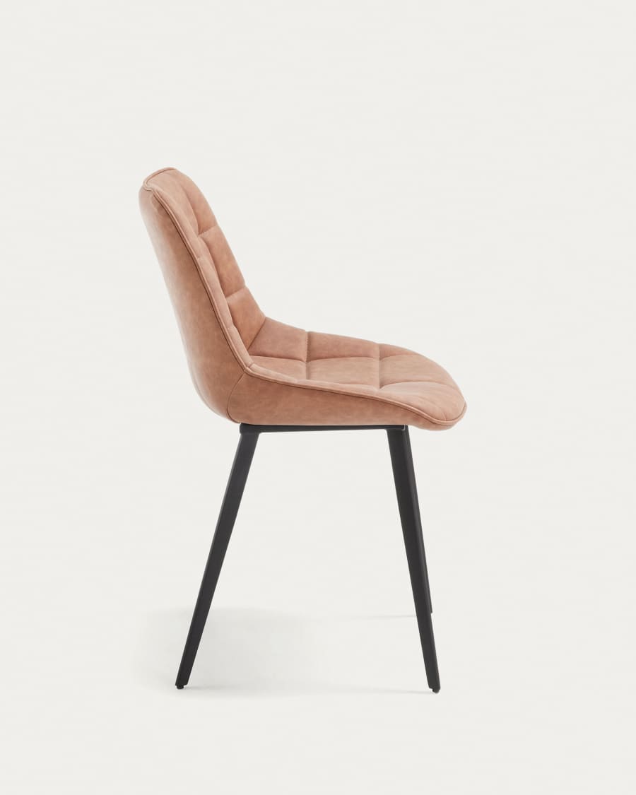 Brown synthetic leather Adam chair