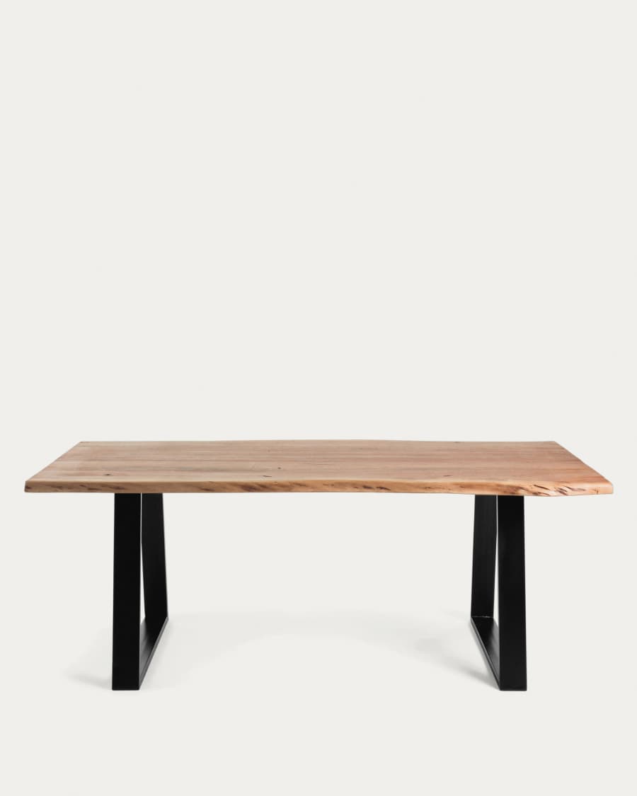 Alaia table in solid acacia wood with natural finish, 200 x 95 cm