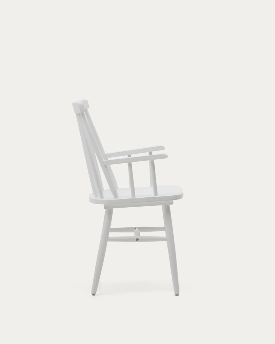 Tressia chair white with armrests