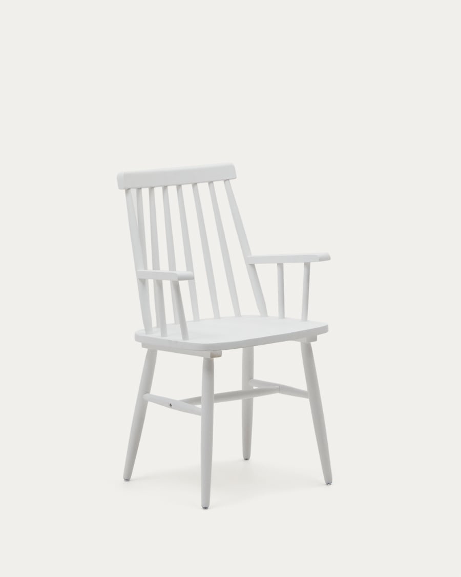 Tressia chair white with armrests