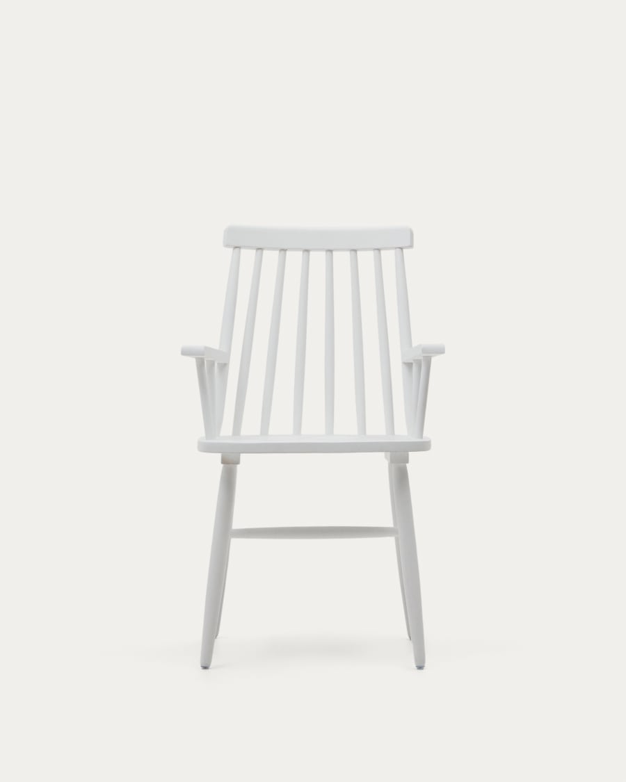 Tressia chair white with armrests