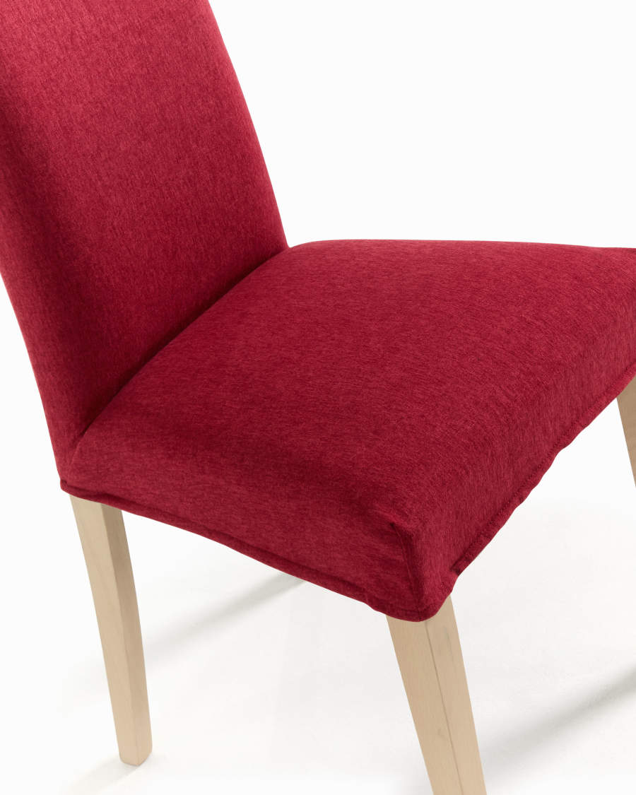 Burgundy and natural Freda chair