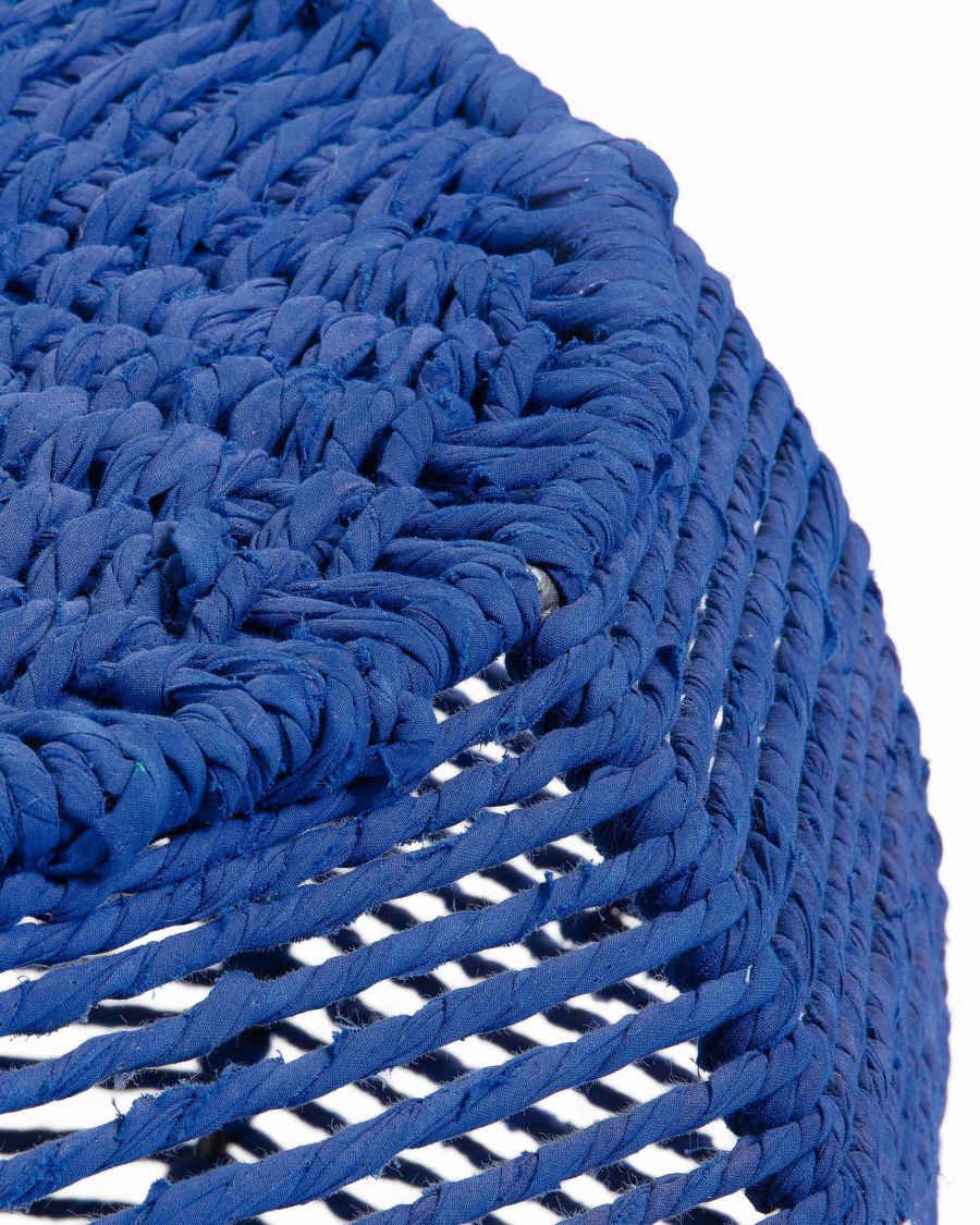 Kali Fußhocker, blau