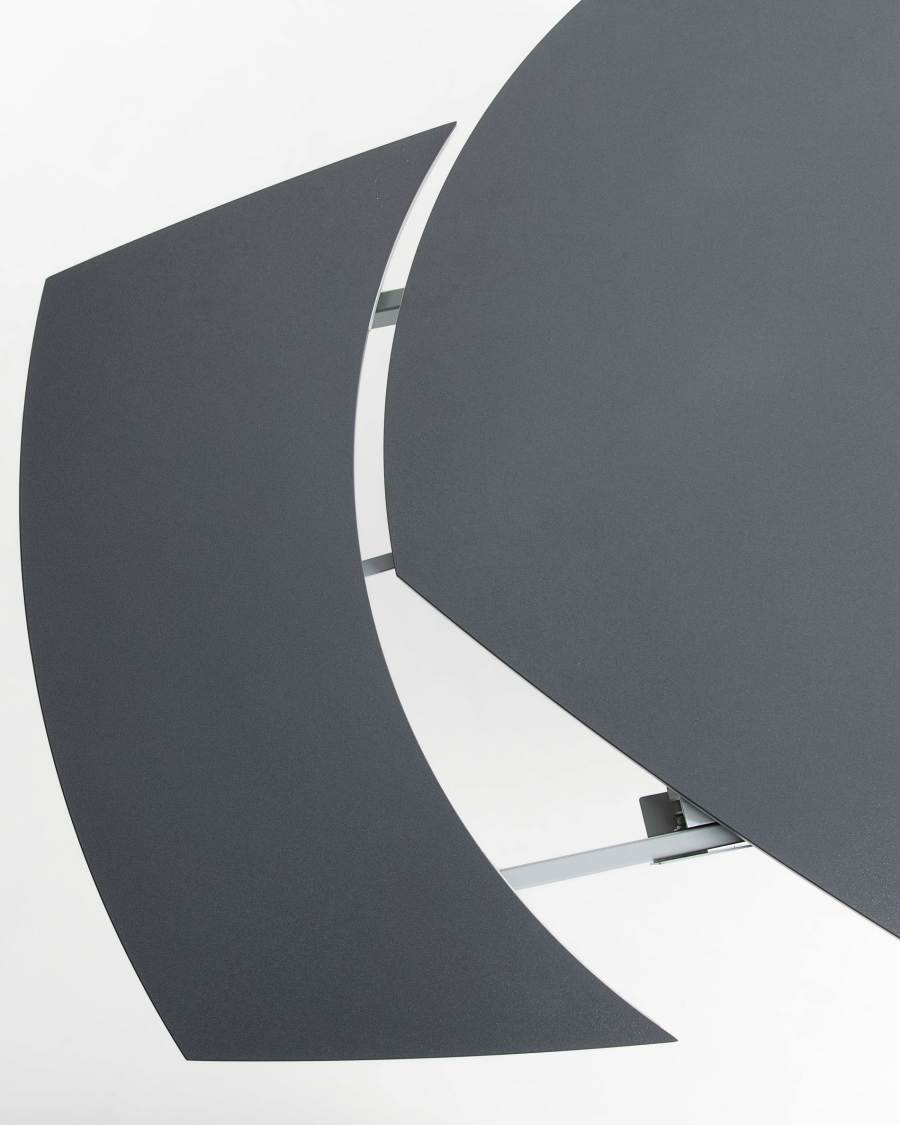 Table Rachel extensible 120 (180) x 90 cm gris foncé