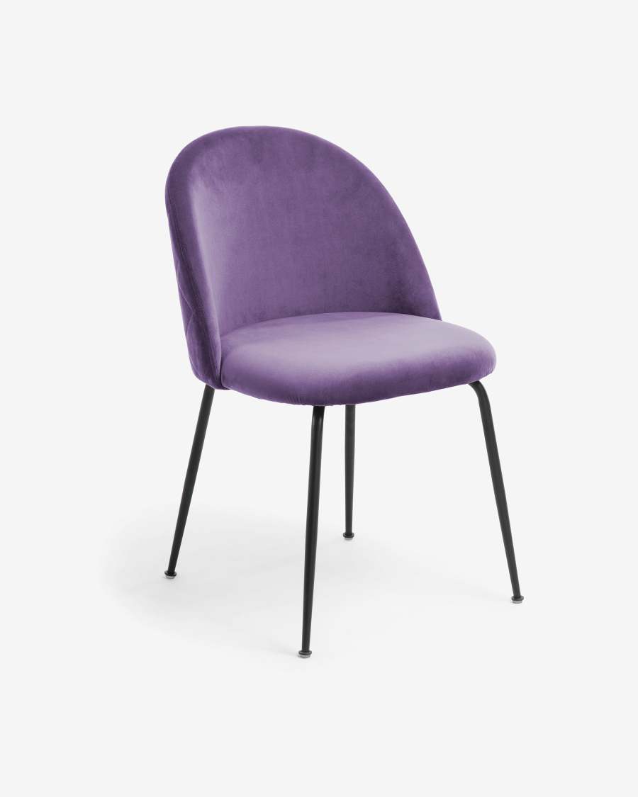 Sedia Ivonne velluto viola
