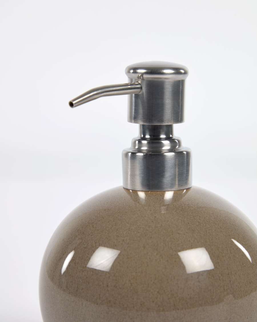 Berdolina brown ceramic soap dispenser