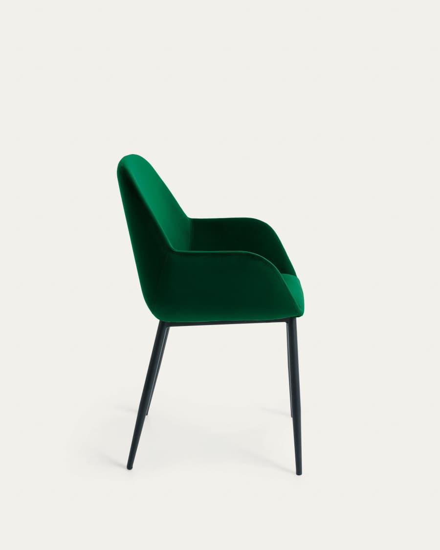 Konna green velvet chair