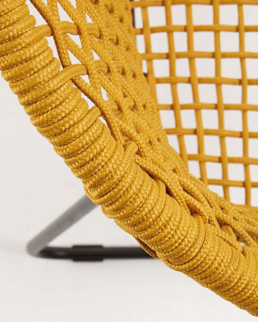 Sandrine Stuhl senfgelbes Seil und verzinkter Stahl