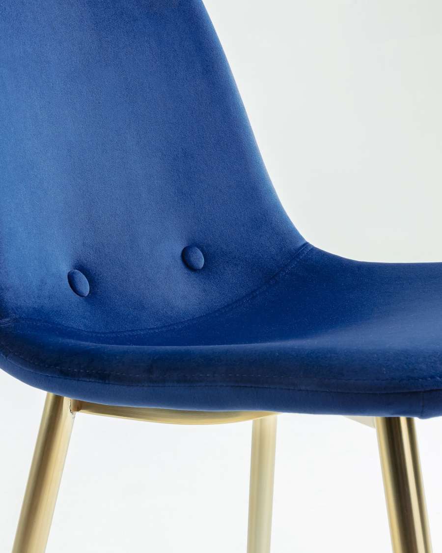 Blue fabric Yaren chair