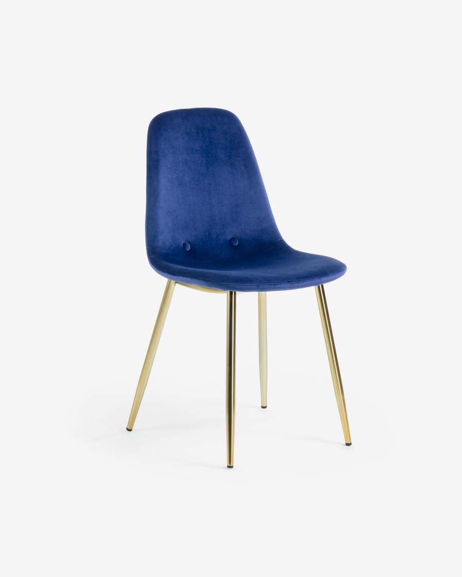 Blue fabric Yaren chair