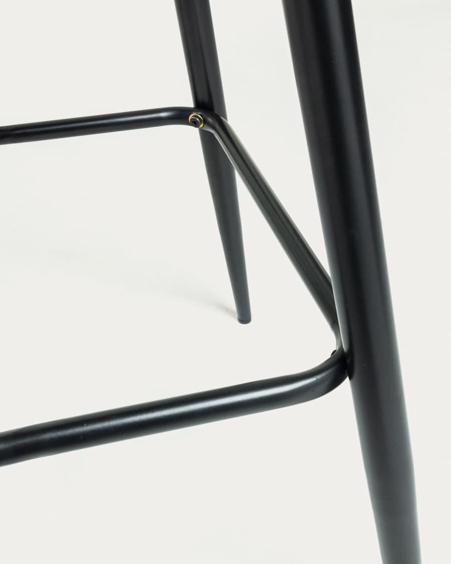 Grey fabric Nolite barstool height 75 cm