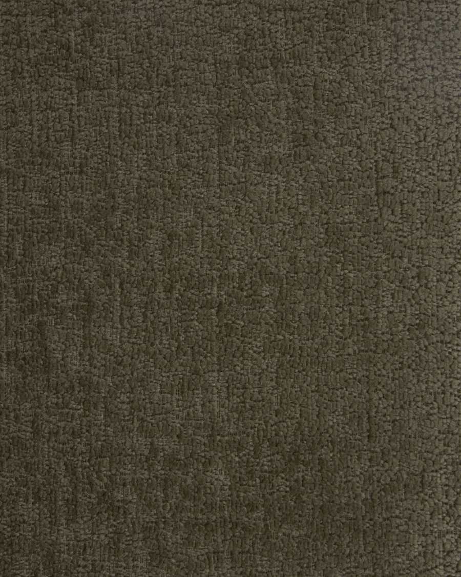 Minna chenille chair in green with steel legs in a black finish