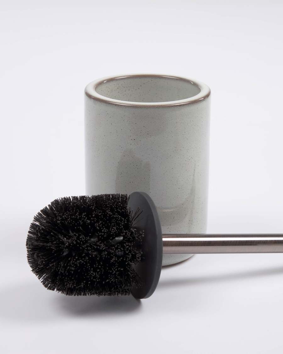 Scopino per bagno Chavela in ceramica grigia