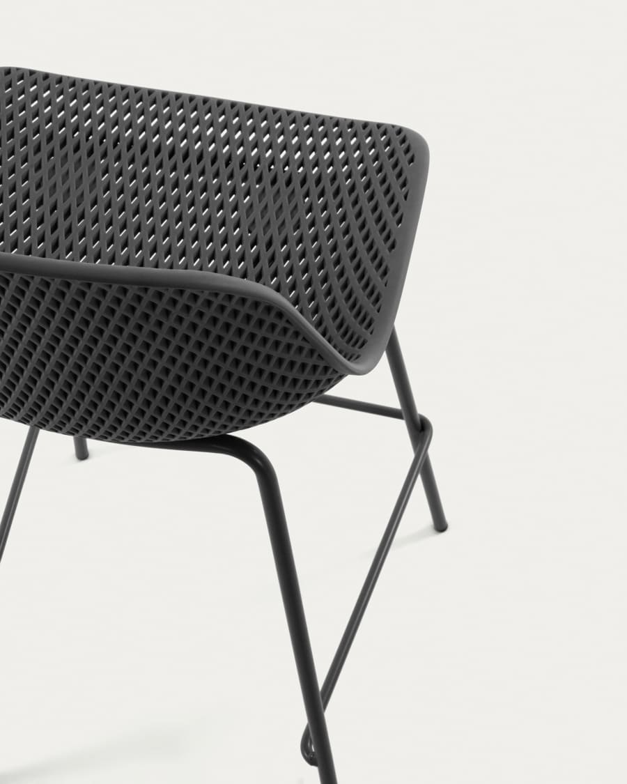 Quinby outdoor stool in grey, height 75 cm