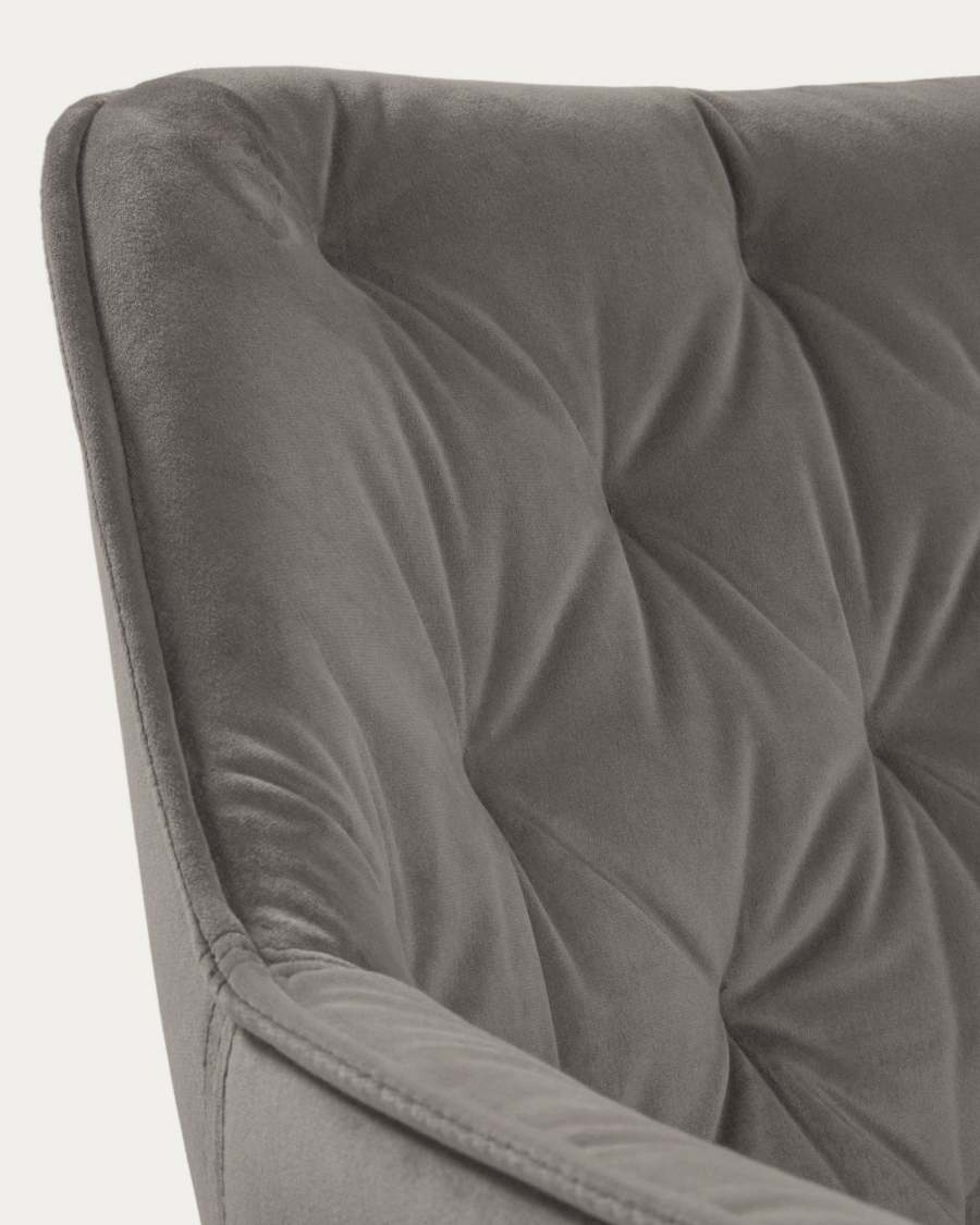 Stoel Mulder grijze fluweel