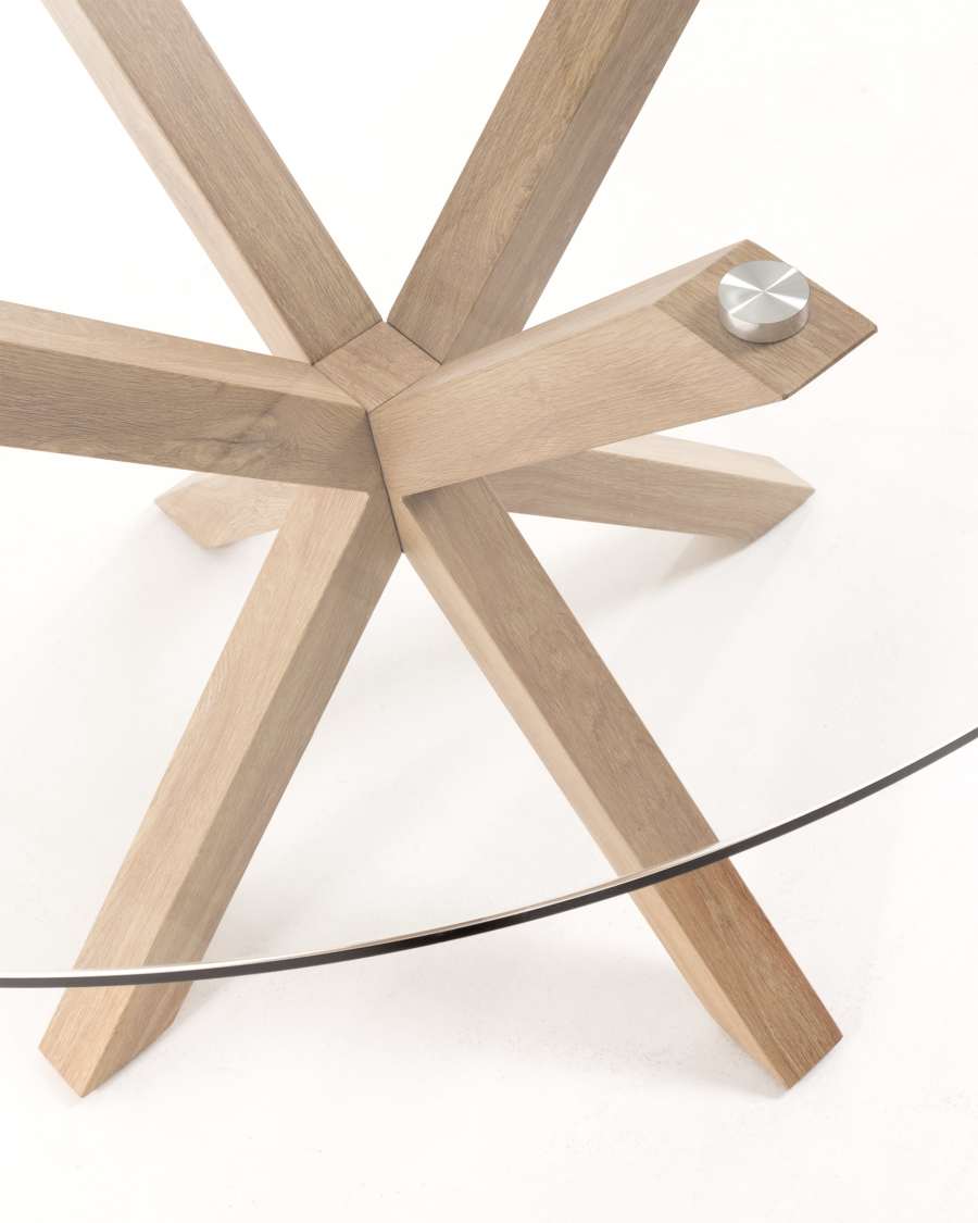 Argo rond tafelblad van helder glas Ø 120 cm