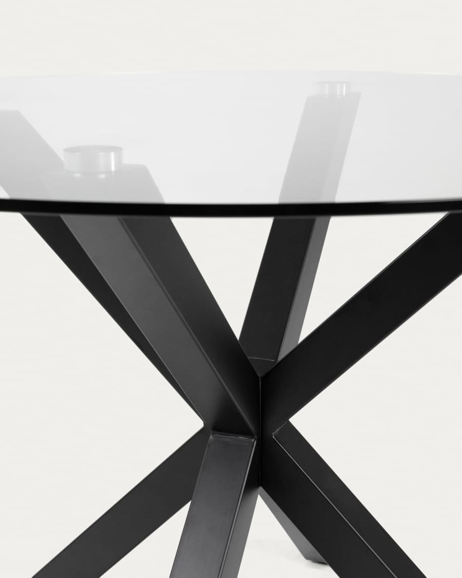 Argo coffee table glass black Ø 82 cm
