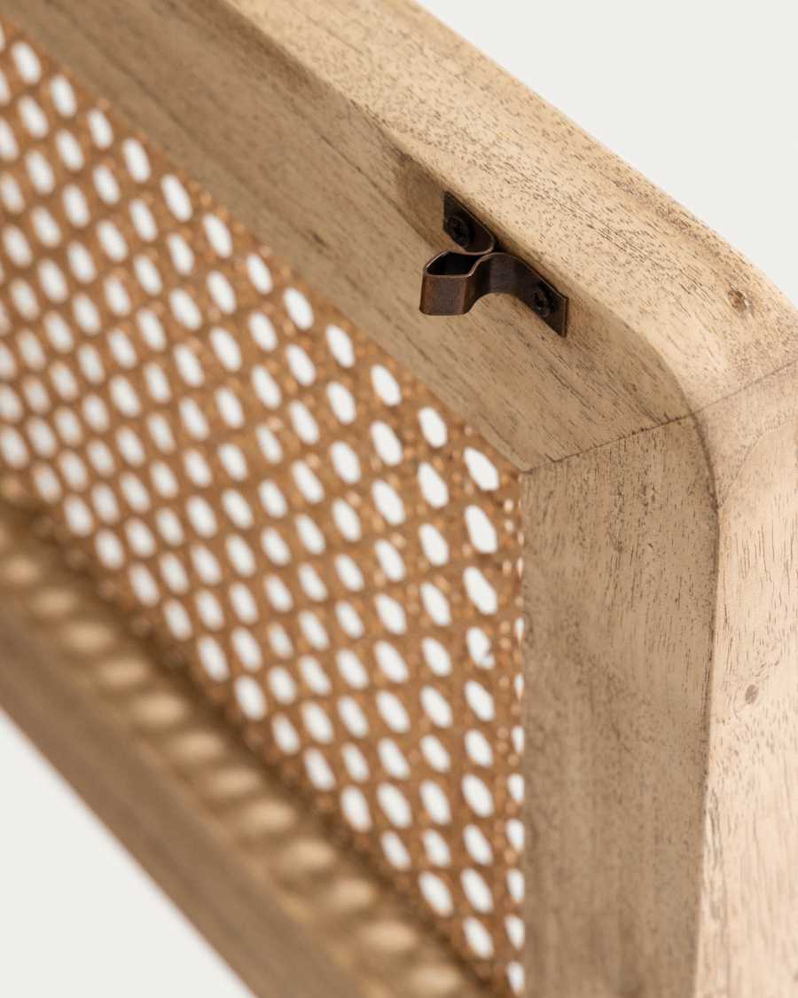 Mobile TV Nalu 2 ante in massello di mindi e rattan 150 x 50 cm