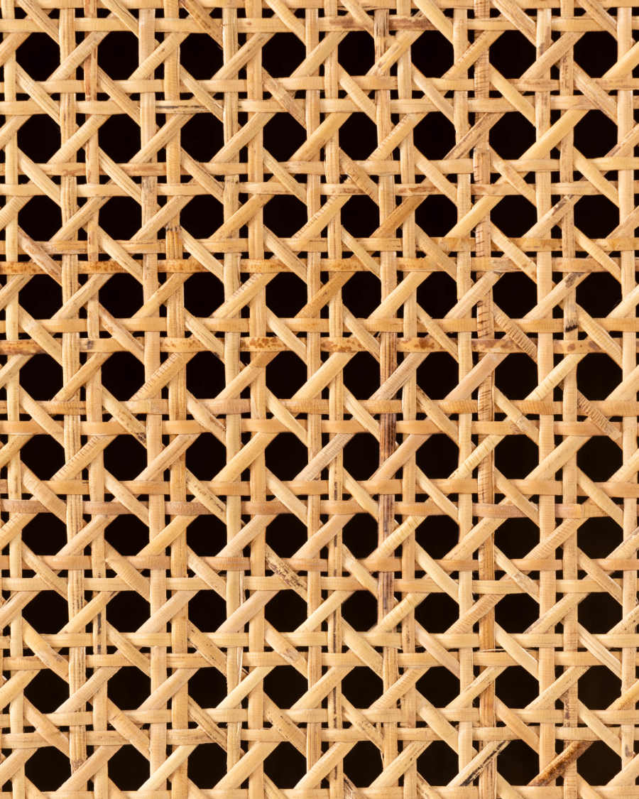 Mobile TV Nalu 2 ante in massello di mindi e rattan 150 x 50 cm