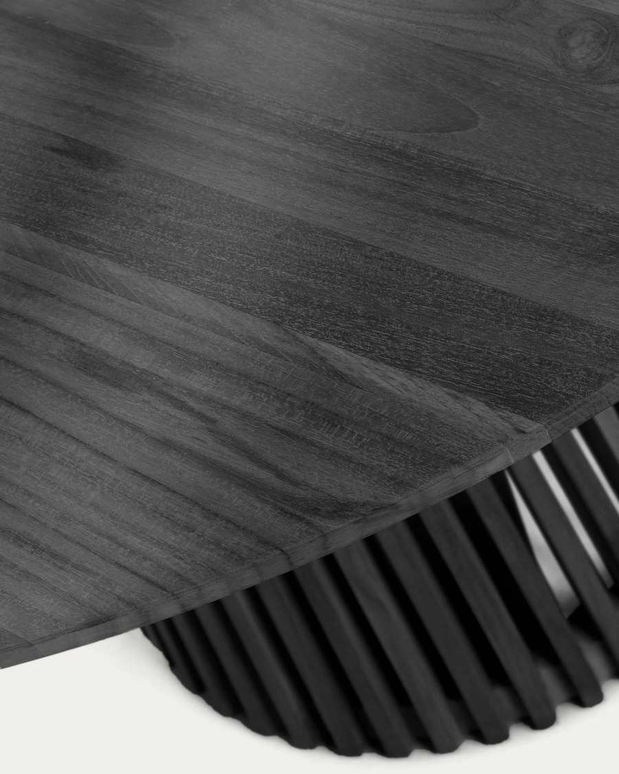 Table ronde Jeanette en bois de Mindy noir Ø 120 cm