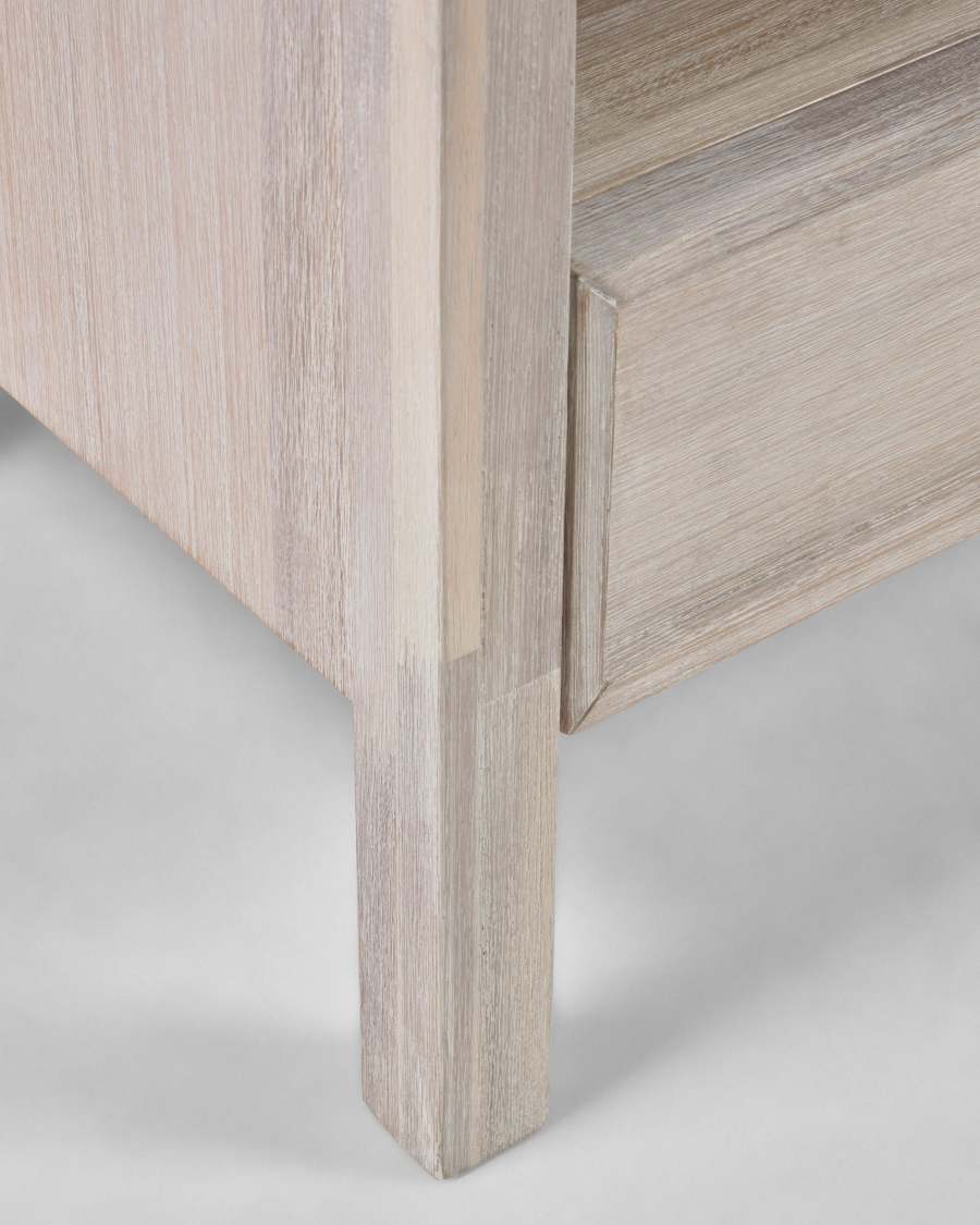 Alen solid acacia wood TV stand with 3 drawers, 165 x 50 cm