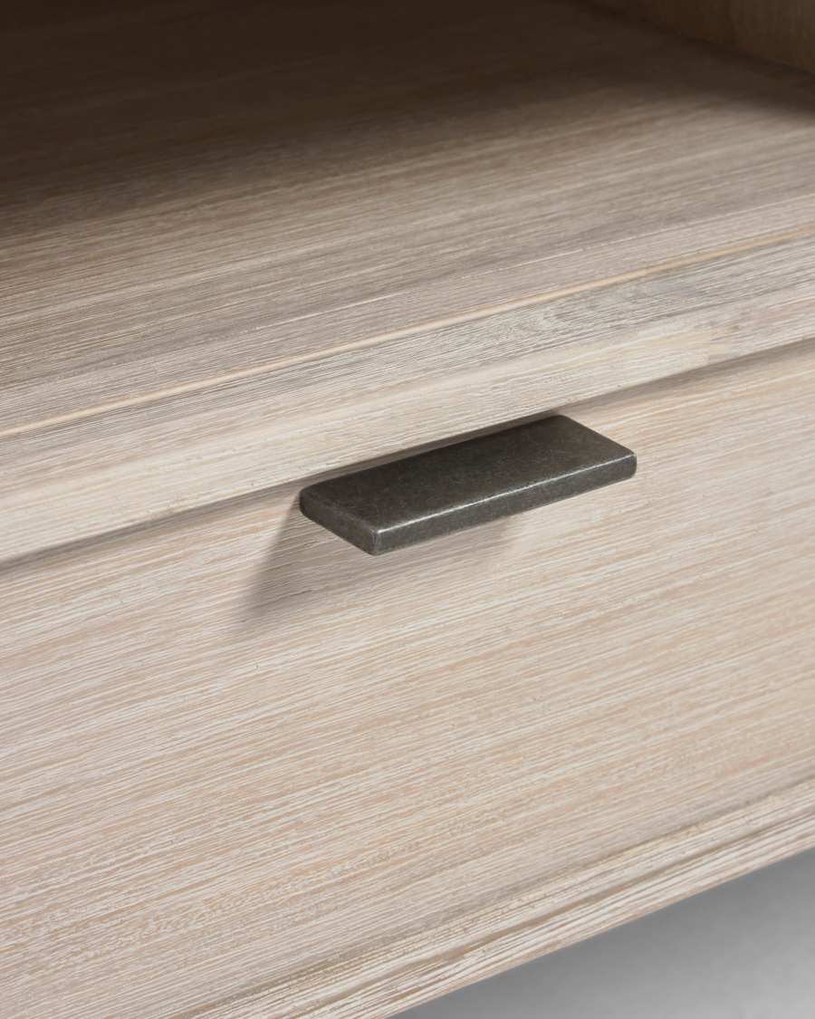 Alen solid acacia wood TV stand with 3 drawers, 165 x 50 cm