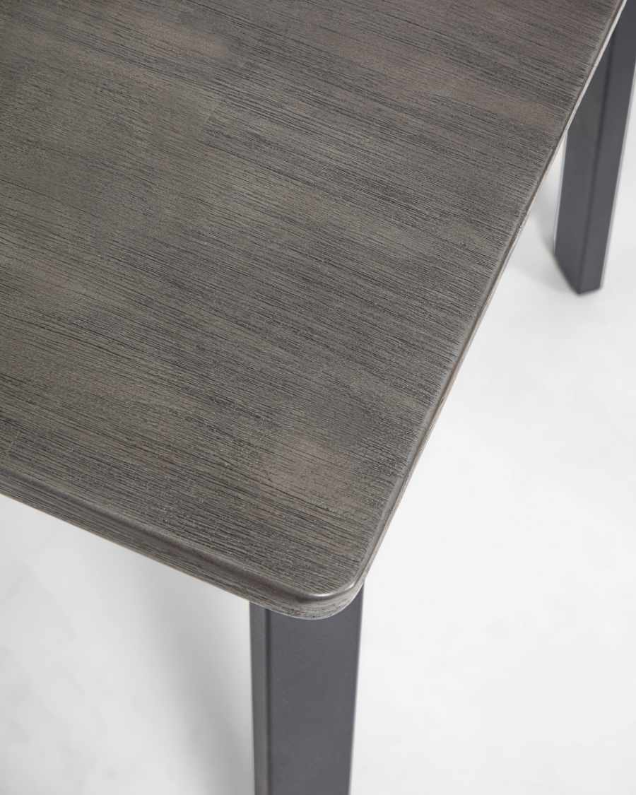 Grey Indiann extendable table in solid acacia wood 160 (220) x 75 cm